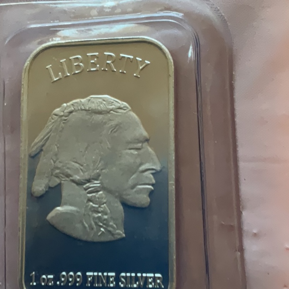 1 oz Silver Bar with Native American Profile